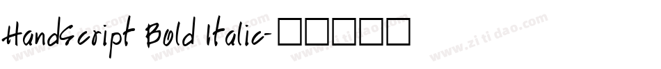 HandScript Bold Italic字体转换
